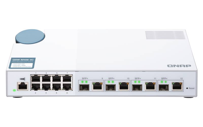 QNAP QSW-M408-4C - Switch - managed - 8 x 10/100/1000 + 4 x C 10 G-Bit SFP+
