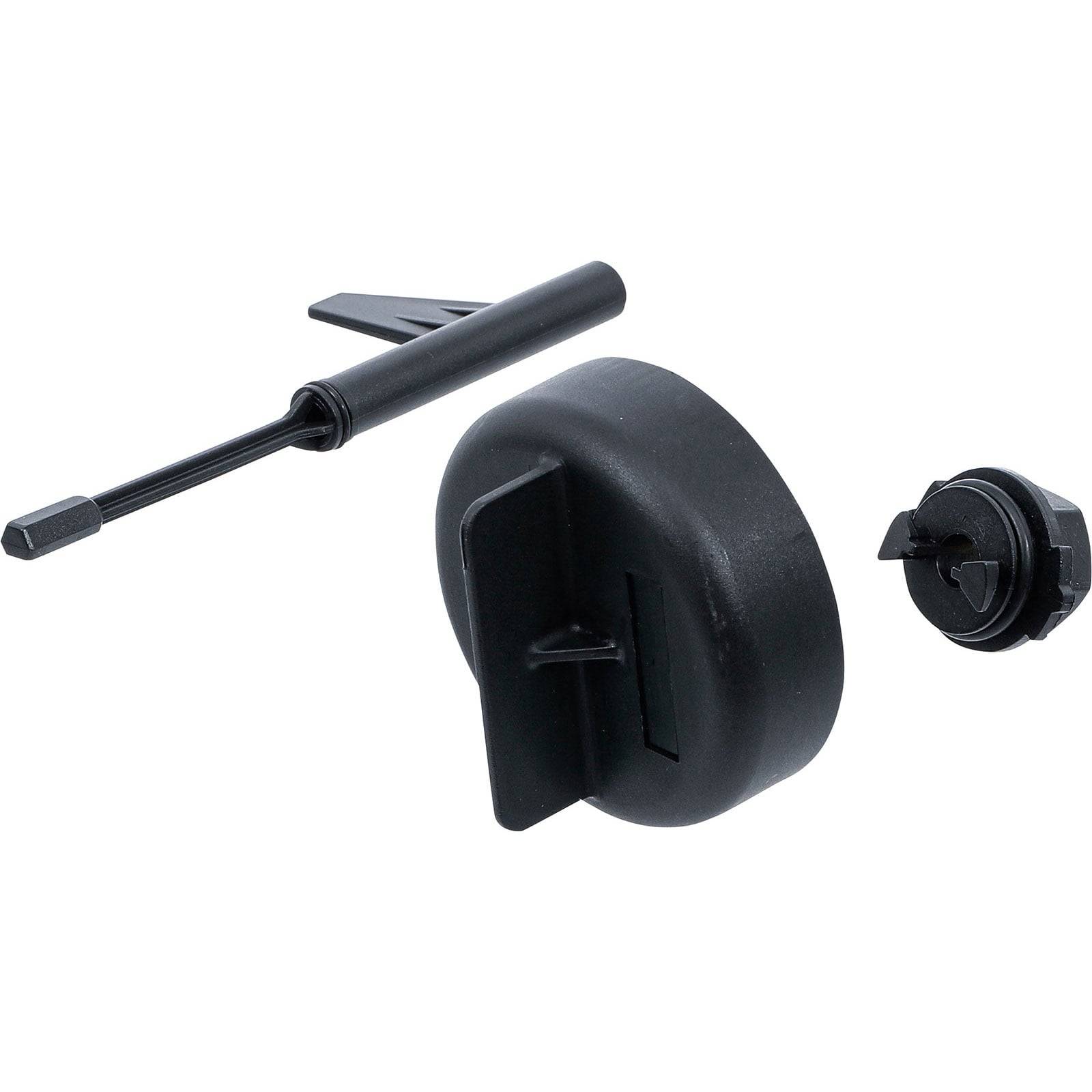 Schwarze elektronische Stimmwirbel mit Zahnrad und Kurbel, entwickelt für Saiteninstrumente, mit kompakter und effizienter Bauweise.