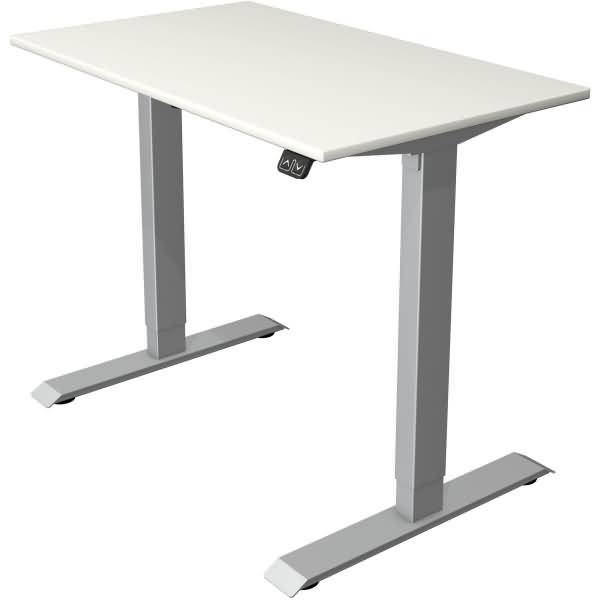 Kompakttisch Move 1 elektr. höhenverstellbar BxTxH 100x60cm -123cm weiß/silber
