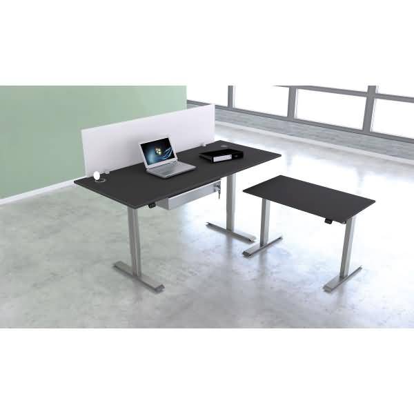 Kompakttisch Move 1 elektr. höhenverstellbar BxTxH 100x60cm -123cm anthrazit/silber