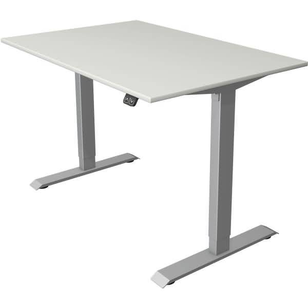 Sitz-/Stehtisch Move 1 elektr. höhenverstellbar BxTxH 120x80cm -123cm lichtgrau/silber