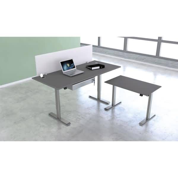 Sitz-/Stehtisch Move 1 elektr. höhenverstellbar BxTxH 120x80cm -123cm grafit/silber