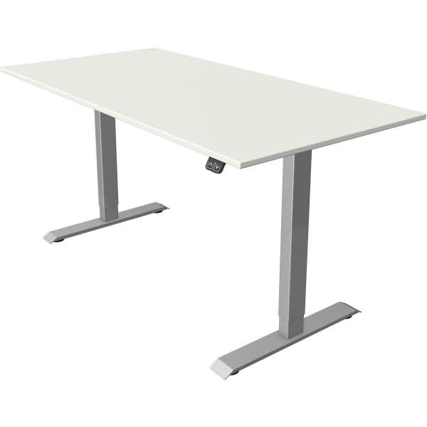 Sitz-/Stehtisch Move 1 elektr. höhenverstellbar BxTxH 160x80 -123cm weiß/silber