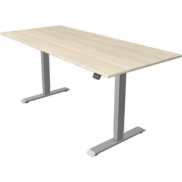 Sitz-/Stehtisch Move 1 elektr. höhenverstellbar BxTxH 180x80 -123cm ahorn/silber