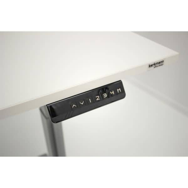 Sitz-/Stehtisch Move 3 BxTxH 100x60x72-120cm silber/weiß