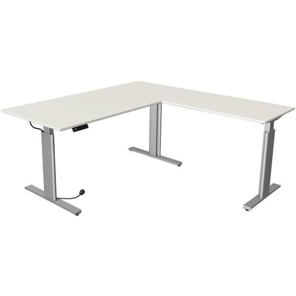 Sitz-/Stehtisch Move 3 BxT 180x180cm (mit Anbautisch) silber/weiß