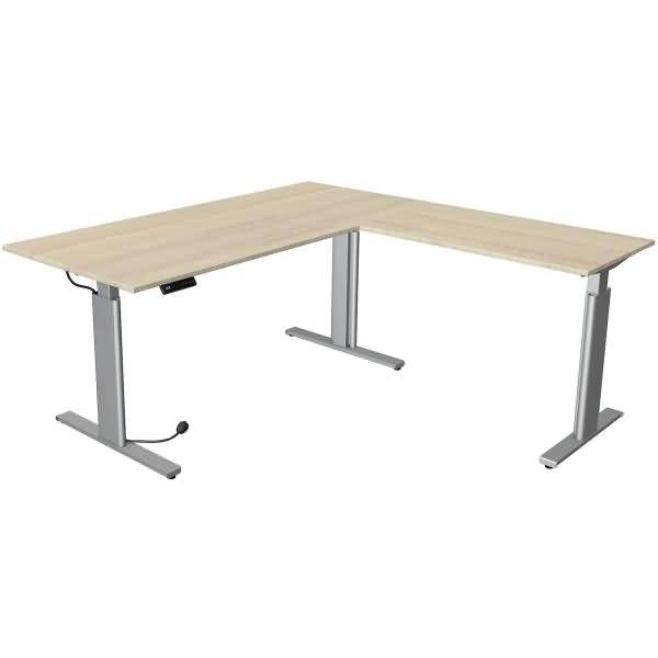 Sitz-/Stehtisch Move 3 BxT 180x180cm (mit Anbautisch) silber/ahorn