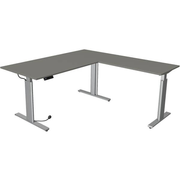 Sitz-/Stehtisch Move 3 BxT 180x180cm (mit Anbautisch) silber/grafit