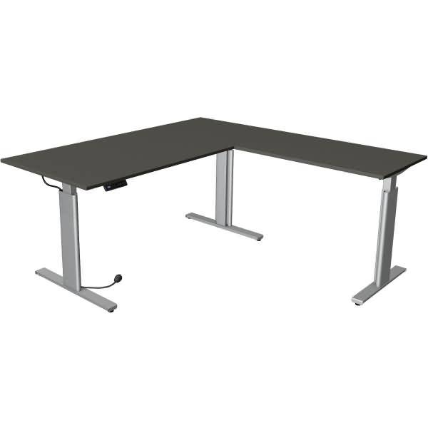 Sitz-/Stehtisch Move 3 BxT 180x180cm (mit Anbautisch) silber/anthrazit