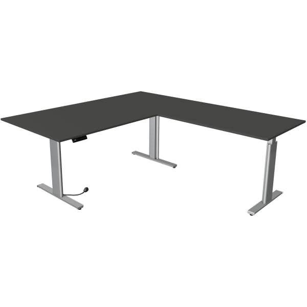 Sitz-/Stehtisch Move 3 BxT 200x180cm (mit Anbautisch) silber/anthrazit