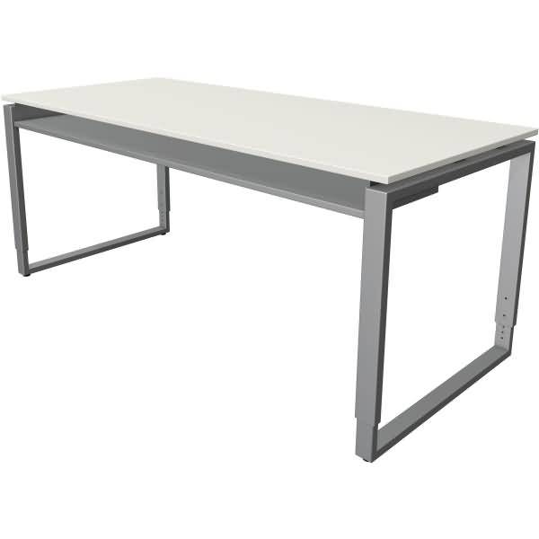 Schreibtisch Architekt BxTxH 180x80x75cm Bügelgestell weiß