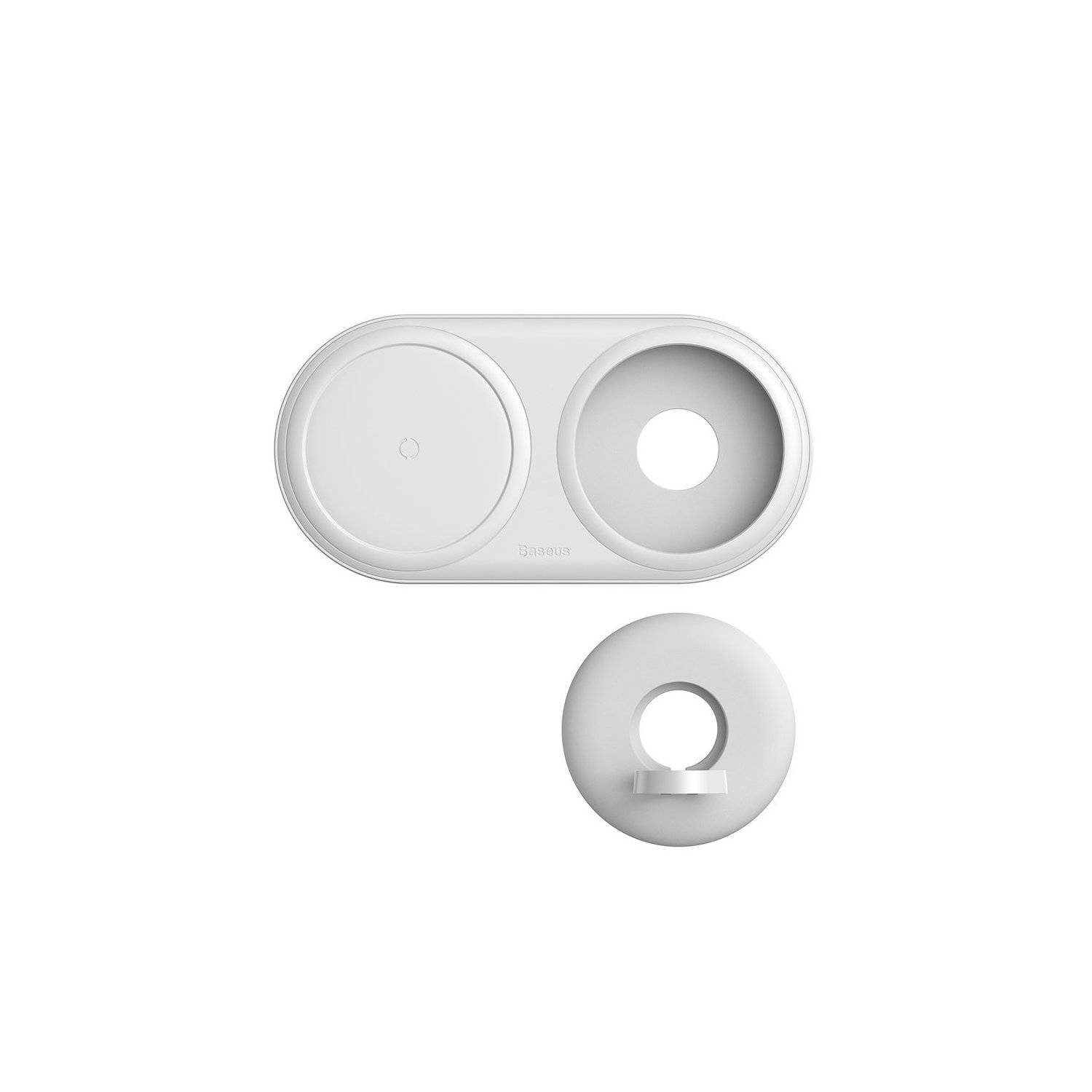 Baseus kabelloses Wireless Charger Ladegerät 10W + USB Typ C Kabel 3A 1M + Wandladegerät 12 V / 2A weiß
