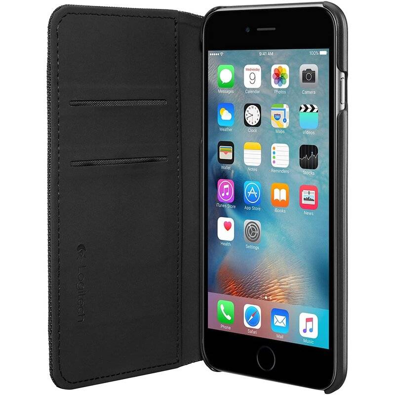 Logitech 939-001429 Handyhülle 14 cm (5,5 Zoll) (Wallet Case, Apple, iPhone 6 Plus, iPhone 6s Plus, Schwarz)