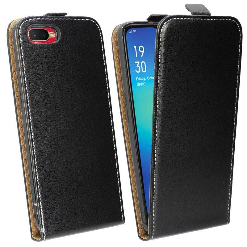 Flip Case für Oppo RX17 Neo Handy Tasche vertikal aufklappbar Schutzhülle Klapp Hülle Schwarz