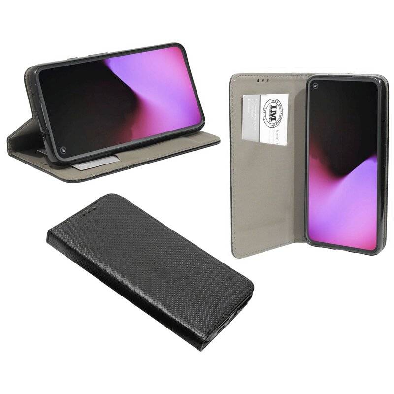 Buch Tasche "Fancy" für GOOGLE PIXEL 5 XL Handy Hülle Etui Brieftasche Schutzhülle mit Standfunktion, Kartenfach Schwarz