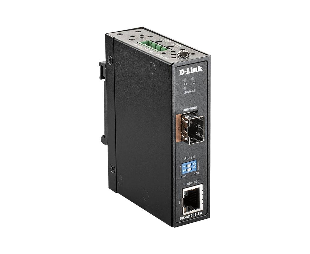 D-Link DIS M100G - Medienkonverter - GigE - 1000Base-T - RJ-45 / SFP (mini-GBIC)