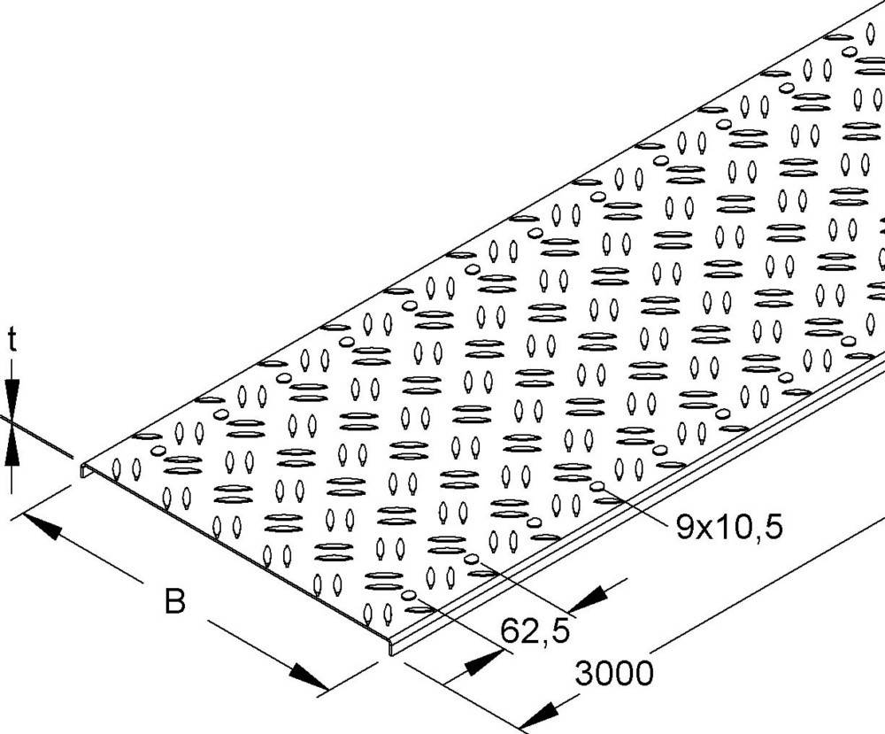 Niedax Deckel für Kabelrinne RDRS 200-2.0 S