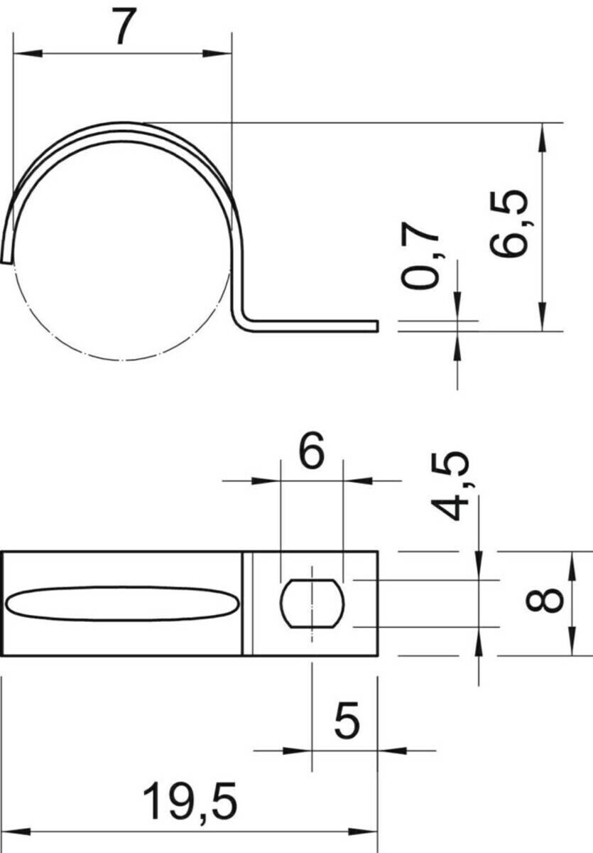 100 Stk. OBO Bettermann Befestigungsschelle 604 7 G