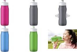 emsa Trinkflasche SQUEEZE SPORT, 0,6 Liter, anthrazit zum Trinken einfach Stutzen ziehen, aus hochwertigem