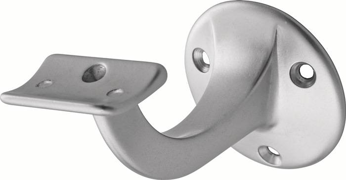 Handlaufträger 3505 Alu.silberf.elox.D.Wandplatte 56mm