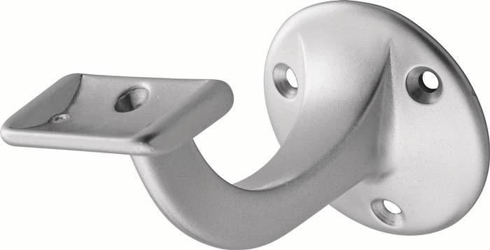 Handlaufträger 3507 Alu.silberf.elox.D.Wandplatte 56mm ger.Auflage HERMETA