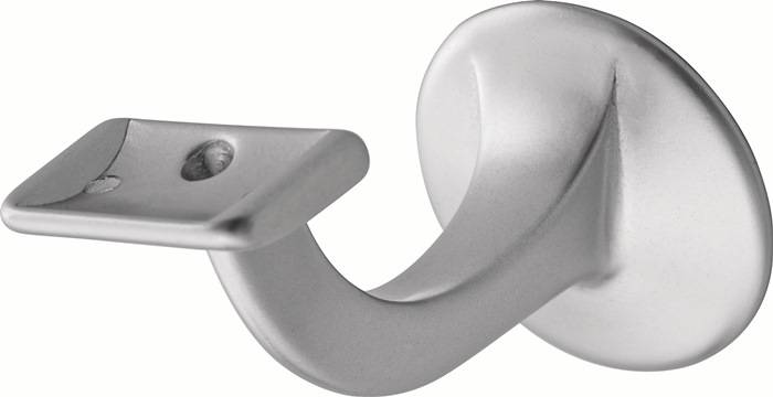 Handlaufträger 3508 Alu.silberf.elox.D.Wandplatte 56mm ger.Auflage HERMETA