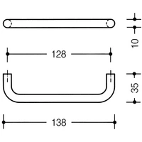 Möbelgriff 548.138B Ku.99 reinweiß ma 128mm D.10mm HEWI Möbelgriff 548.138B Ku.99 reinweiß ma 128mm D.10mm HEWI