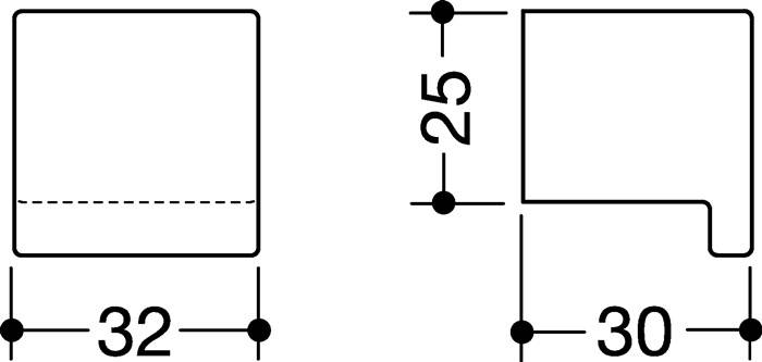 Möbelknopf 547.32B4 Ku.99 reinweiß ma HEWI