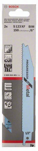 Säbelsägeblatt S 123 XF L.150mm B.19mm TPI 8-14 1,8-3,2mm geschr.,gefr.2er Pk.