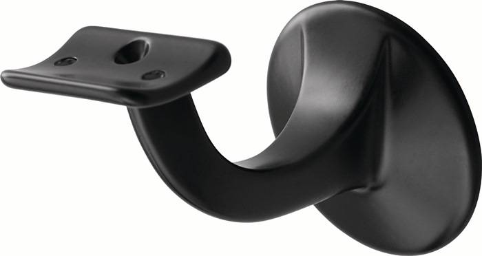Handlaufträger 3506 Alu.ku.-besch.schwarz D.Wandplatte 56mm