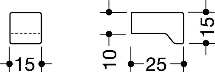 Möbelknopf 547.15B Ku.99 reinweiß ma HEWI