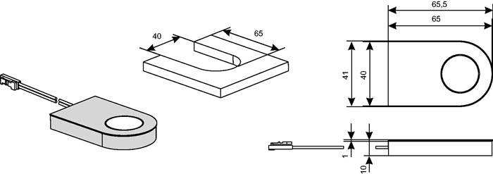 Anbauleuchte Glaspoint Warmweiß od.Emotion 12 V 0,8 W Rahmen Edelstahlfarben L&S