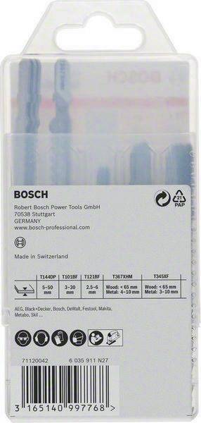 Ein Paket Bosch-Stichsägeblätter, gekennzeichnet mit 