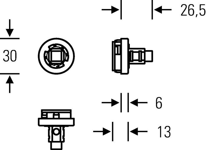 Fenstergriffadapter 34 0000 71101 VA f.matt 24-38mm m.Rastung FSB