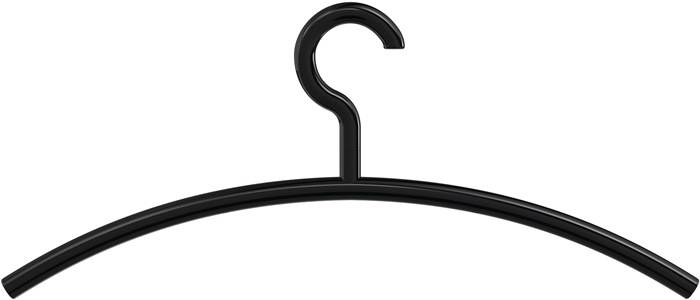 Kleiderb.570.3B 90 Ku.90 tiefschwarz ma B.450mm H.190mm HEWI