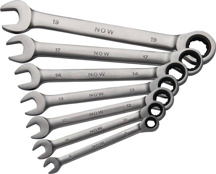 Knarrenringmaulschlüsselsatz 7-tlg.SW 8-19mm ger.NOW