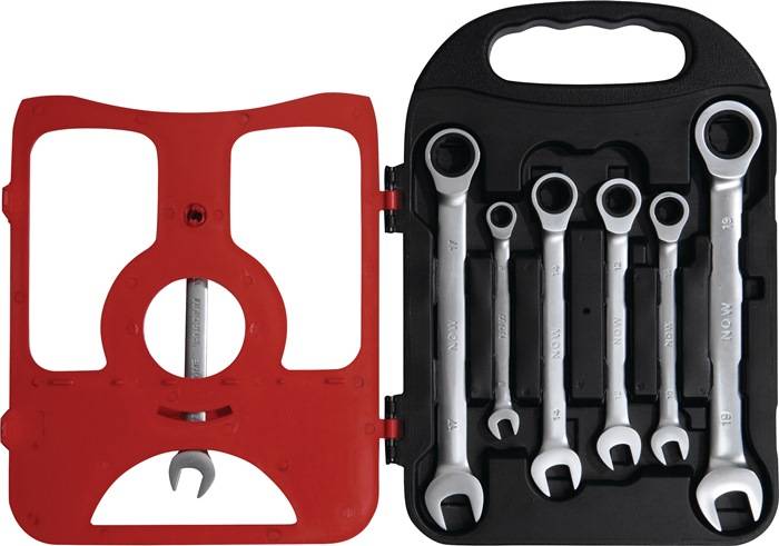 Knarrenringmaulschlüsselsatz 7-tlg.SW 8-19mm ger.NOW