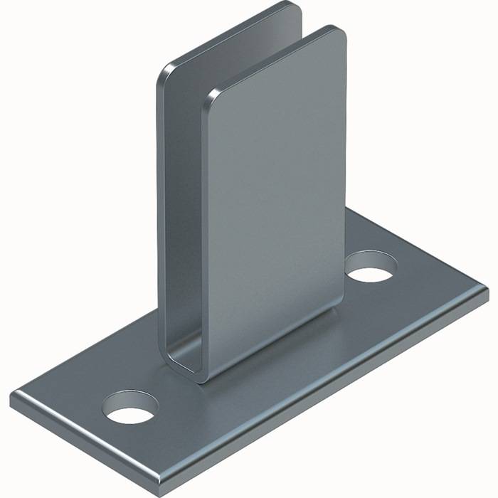 Fußplatte G.0,9kg Stahl verz. f.Schachtleiter Zarges