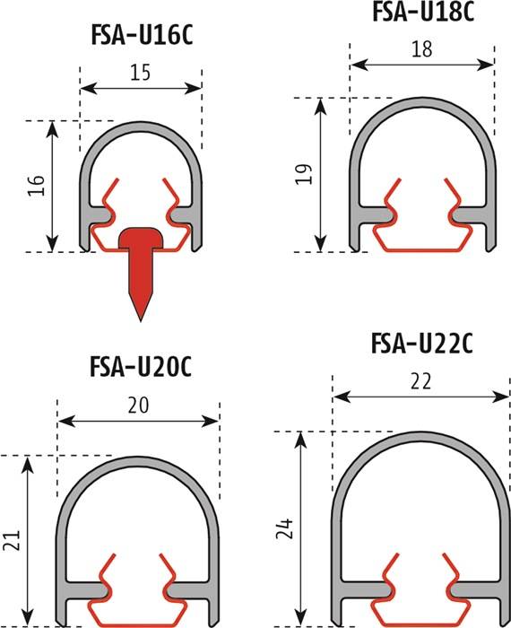 Fingersch.FSA 8100 L.1755mm Bands.Band-D.18mm silberf.PLANET