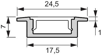 LED Leuchtenprofil London London Nutmaß 18x6mm Einbau Alu.EV1 L&S