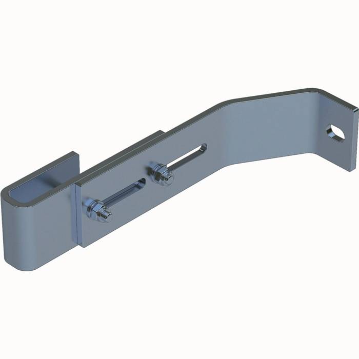 Wandhalter f.Holme 50x20mm G.1,6kg Stahl verz. verstellbar Zarges