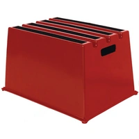 Schwerlasttritt Stufen 1 Plattform-H.307mm Ku.rot Schwerlasttritt Stufen 1 Plattform-H.307mm Ku.rot