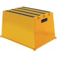 Schwerlasttritt Stufen 1 Plattform-H.307mm Ku.gelb Schwerlasttritt Stufen 1 Plattform-H.307mm Ku.gelb