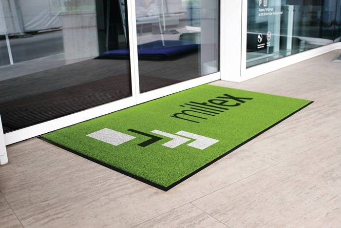 Schmutzfangmatte Wunschlogo Farbwahl PET L850xB750xS8mm