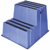 Schwerlasttritt Stufen 2 Plattform-H.500mm Ku.blau Schwerlasttritt Stufen 2 Plattform-H.500mm Ku.blau