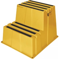 Schwerlasttritt Stufen 2 Plattform-H.500mm Ku.gelb Schwerlasttritt Stufen 2 Plattform-H.500mm Ku.gelb