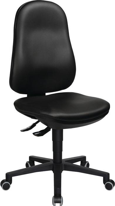 Arbeitsdrehstuhl Point 70 C Bodengleiter+Fußring Kunstlederpolster schwarz