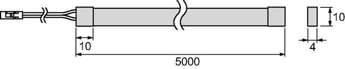 LED Band Octopus Neutralweiß 24 V 10 W/m L.5000mm B.4mm L&S