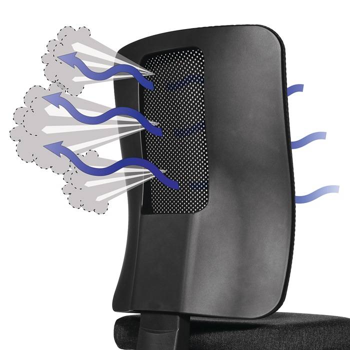 Bürodrehstuhl m.Synchrontechnik schwarz/blau 450-550mm Trgf.110kg TOPSTAR