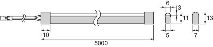 LED Band Octopus Neutralweiß 24 V 10 W/m L.5000mm B.6mm L&S